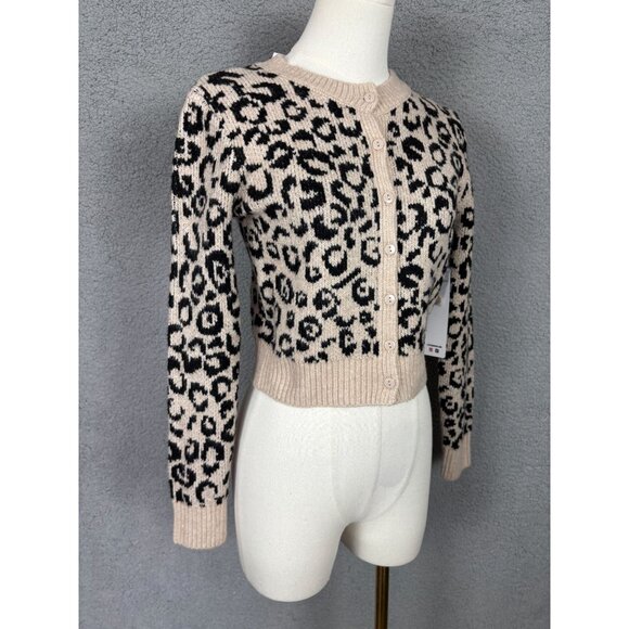 Madden Girl Juniors' XS Leopard Print Cardigan Sweater Button Front Multi NWT's - Picture 3 of 8